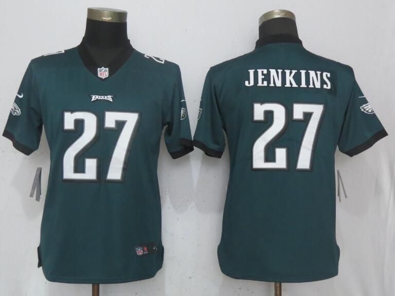 Women Philadelphia Eagles #27 Jenkins Green Nike Vapor Untouchable Limited NFL Jerseys->women nfl jersey->Women Jersey